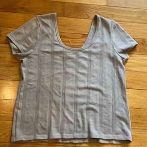 Madewell Pointelle Top / Tee. NWT. Violet. Large